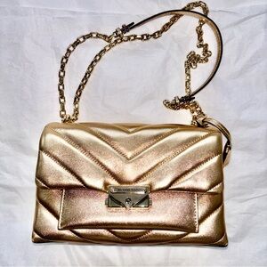 Michael Kors Metallic Gold Crossbody Bag